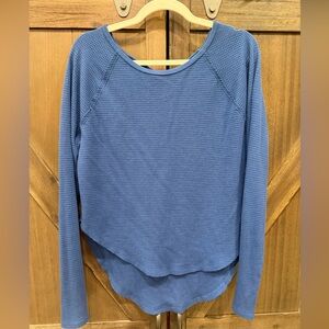 JoyLab Women’s‎ Waffle Knit Long Sleeve in Deep Blue